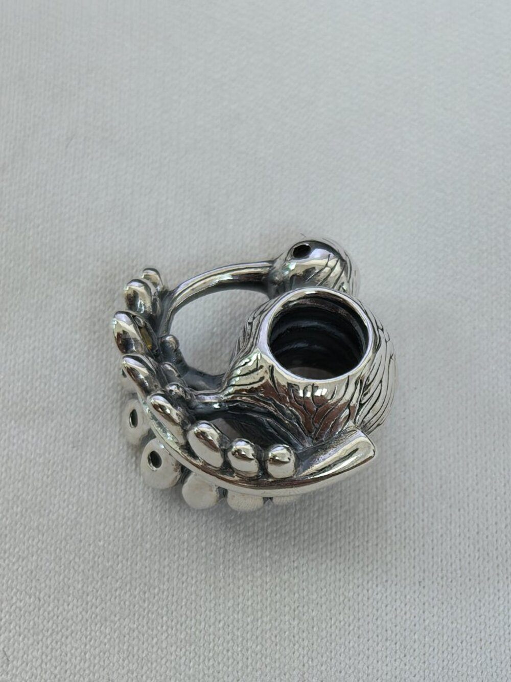 Pandora Kiwi & Fern Leaf Charm, S925 Silver Jewelry